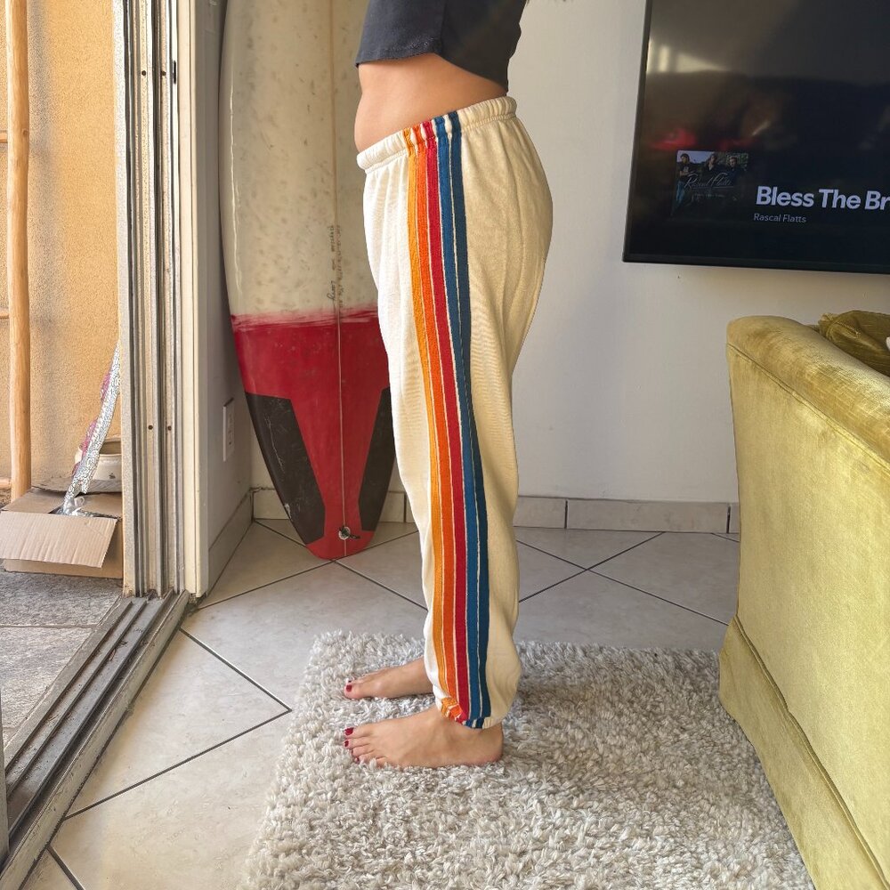 Aviator Nation Retro Striped Sweatpants